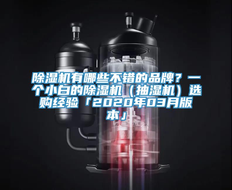 除濕機有哪些不錯的品牌？一個小白的除濕機（抽濕機）選購經驗「2020年03月版本」